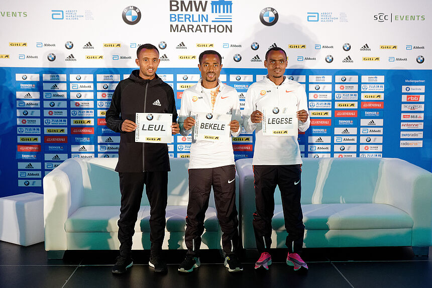 Male Elite runners at the 2019 BMW BERLIN-MARATHON