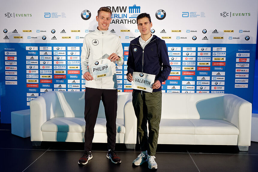 Philipp Pflieger and Valentin Pfeil are two of the male elite runnes at 2019 BMW BERLIN-MARATHON