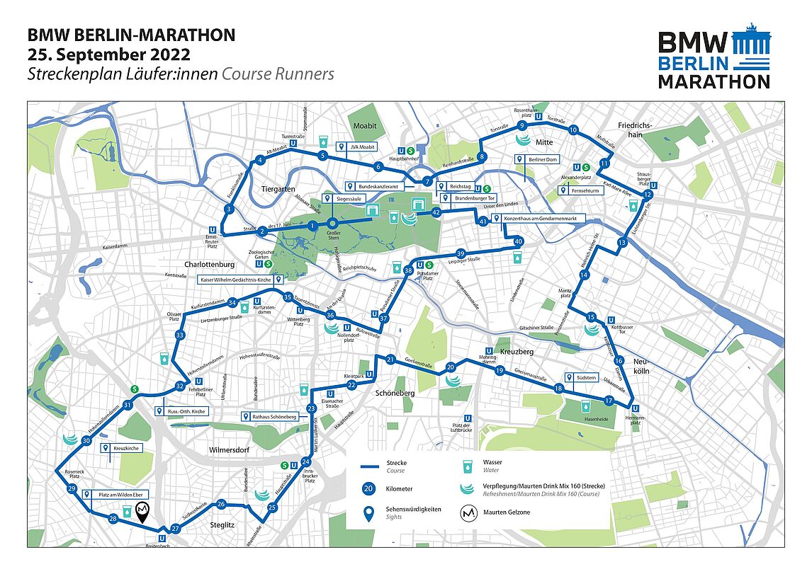 Strecke des BMW BERLIN_MARATHON 2022