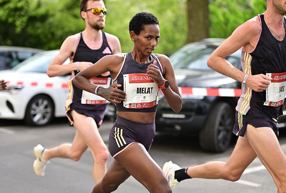 Melat Kejeta beim GENERALI Berliner Halbmarathon 2024 © SCC EVENTS / Petko Beier